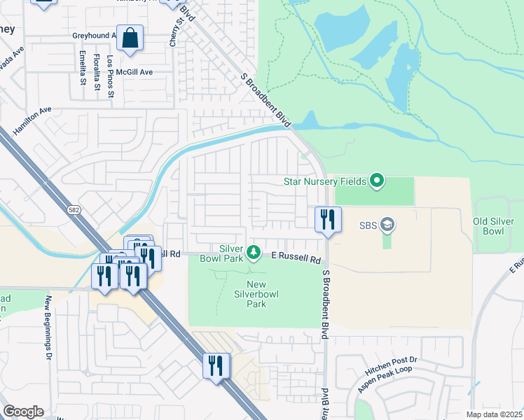 map of restaurants, bars, coffee shops, grocery stores, and more near 6809 Pacific Craft Lane in Las Vegas