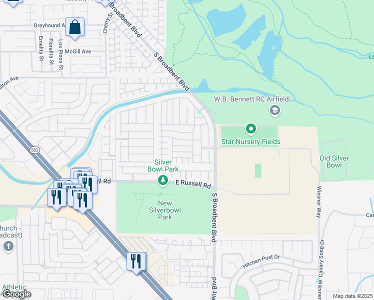 map of restaurants, bars, coffee shops, grocery stores, and more near 6880 Silver Eagle Avenue in Las Vegas