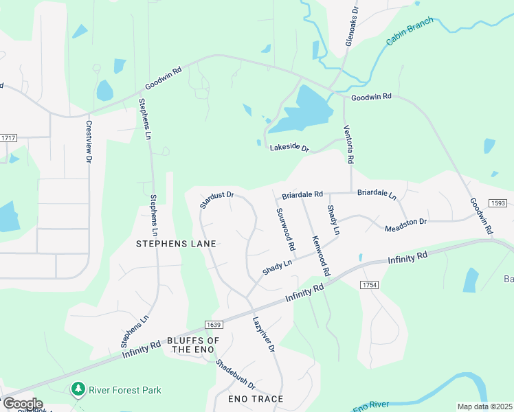 map of restaurants, bars, coffee shops, grocery stores, and more near 5511 Stardust Drive in Durham