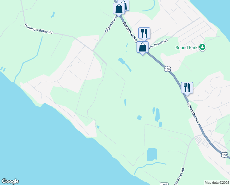 map of restaurants, bars, coffee shops, grocery stores, and more near 138 Jesse Owens Drive in Harbinger