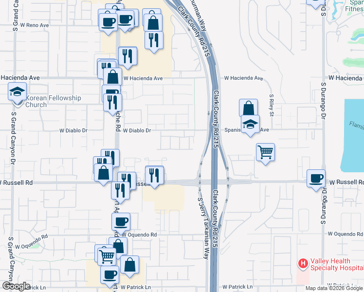 map of restaurants, bars, coffee shops, grocery stores, and more near 9141 Nanjing Avenue in Las Vegas