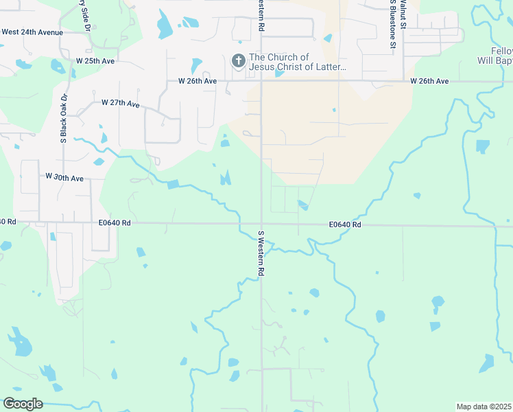 map of restaurants, bars, coffee shops, grocery stores, and more near 2314 E0640 Road in Stillwater