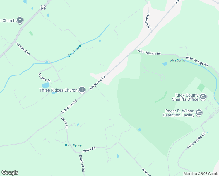 map of restaurants, bars, coffee shops, grocery stores, and more near 6724 Ridgeview Road in Knoxville