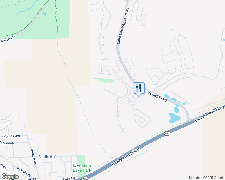 map of restaurants, bars, coffee shops, grocery stores, and more near 93 Via Di Mello in Henderson