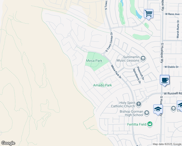 map of restaurants, bars, coffee shops, grocery stores, and more near 5532 Bethany Bend Drive in Las Vegas