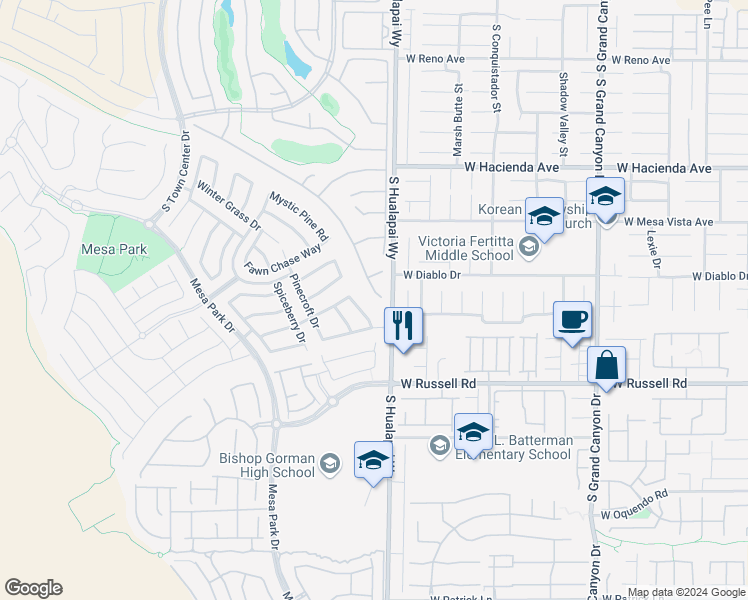map of restaurants, bars, coffee shops, grocery stores, and more near 10211 Premia Place in Las Vegas