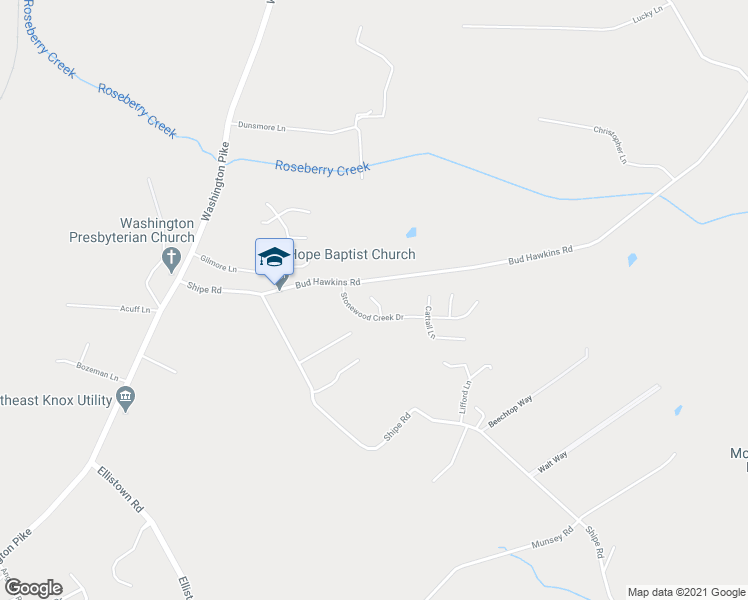 map of restaurants, bars, coffee shops, grocery stores, and more near 5110 Farmhouse View Lane in Corryton