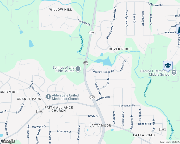 map of restaurants, bars, coffee shops, grocery stores, and more near 5306 Dover Ridge Lane in Durham