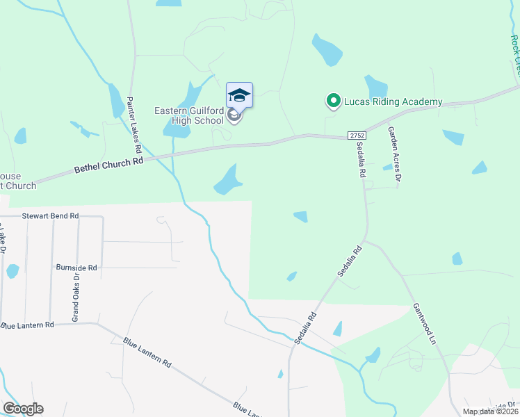 map of restaurants, bars, coffee shops, grocery stores, and more near 6148 Bethel Church Road in Gibsonville