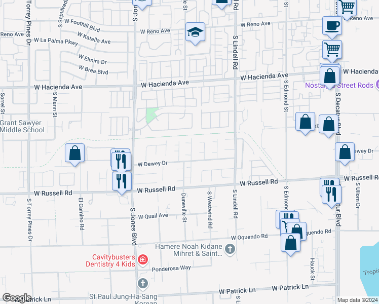 map of restaurants, bars, coffee shops, grocery stores, and more near 5565 Autumn Cliffs Way in Las Vegas