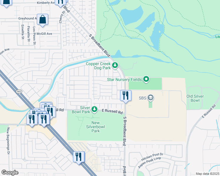 map of restaurants, bars, coffee shops, grocery stores, and more near 6874 Nickel Mine Avenue in Las Vegas