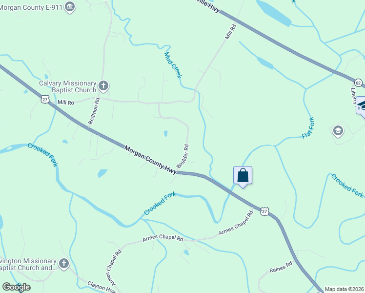 map of restaurants, bars, coffee shops, grocery stores, and more near 129 Boulder Road in Wartburg