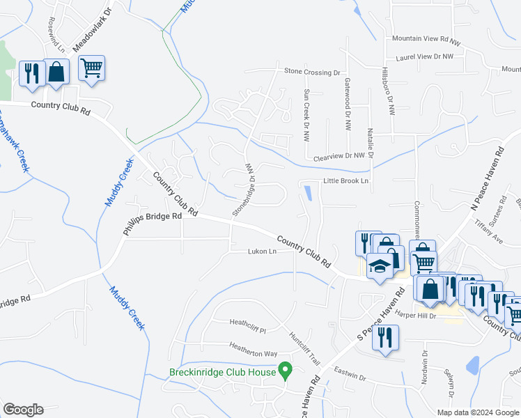 map of restaurants, bars, coffee shops, grocery stores, and more near 116 Lamplighter Circle in Winston-Salem