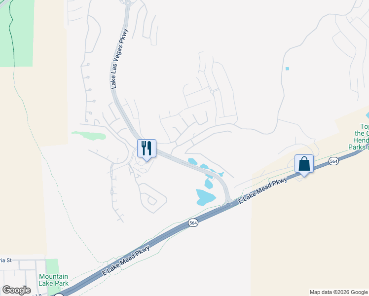 map of restaurants, bars, coffee shops, grocery stores, and more near 12 Strada Caruso in Henderson