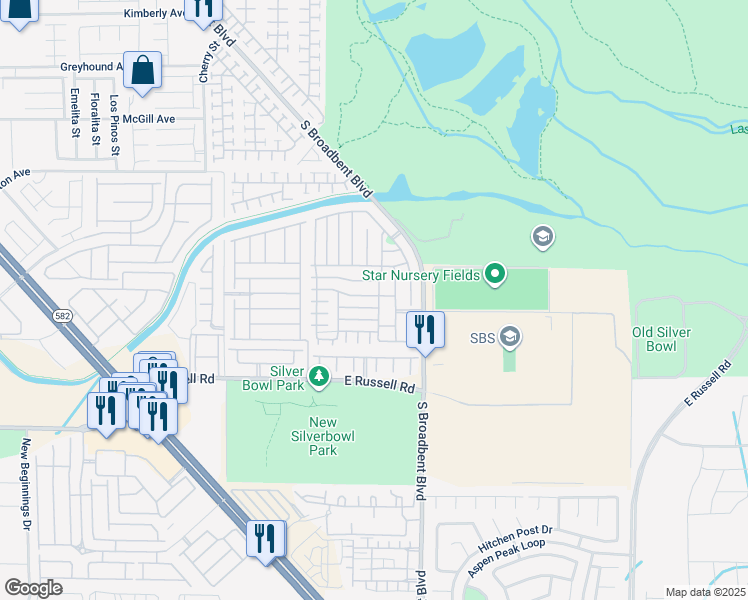 map of restaurants, bars, coffee shops, grocery stores, and more near 6897 Nickel Mine Avenue in Las Vegas