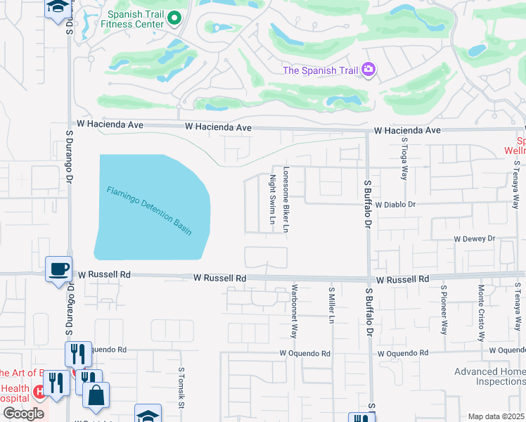 map of restaurants, bars, coffee shops, grocery stores, and more near 5518 Morning Swim Lane in Las Vegas