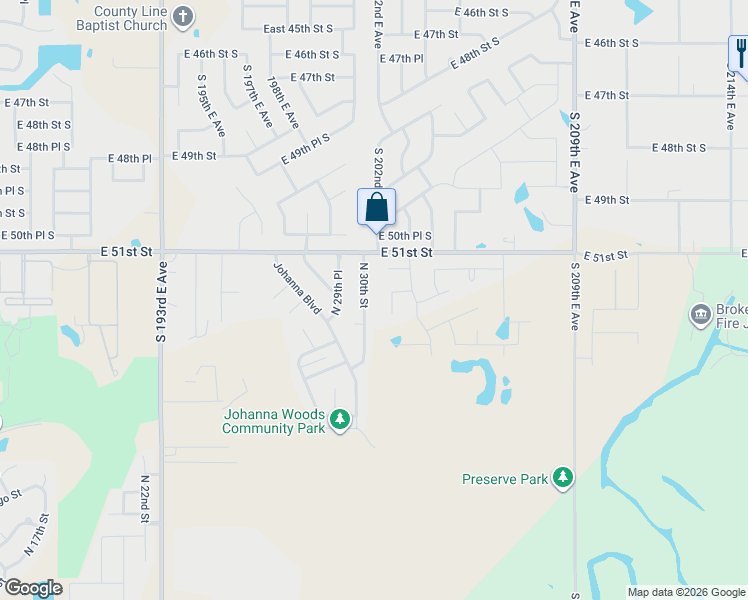 map of restaurants, bars, coffee shops, grocery stores, and more near 3628 North 32nd street in Broken Arrow