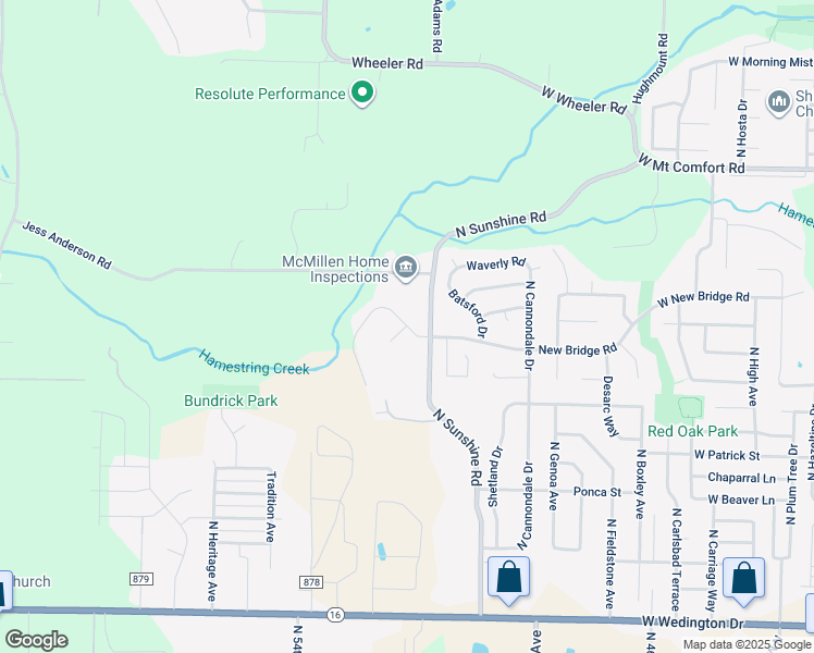 map of restaurants, bars, coffee shops, grocery stores, and more near 5248 West Yellow Brick Road in Fayetteville