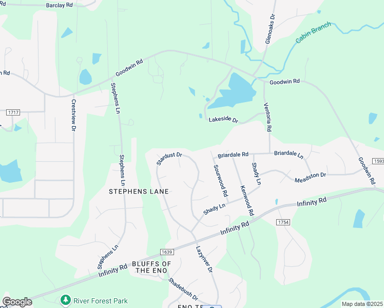map of restaurants, bars, coffee shops, grocery stores, and more near 5507 Stardust Drive in Durham