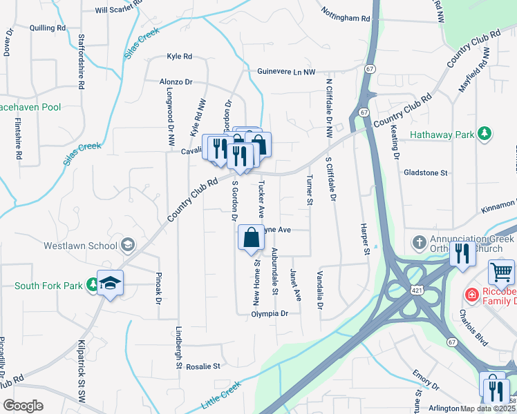 map of restaurants, bars, coffee shops, grocery stores, and more near 126 Tucker Avenue in Winston-Salem