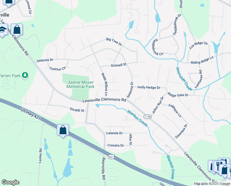 map of restaurants, bars, coffee shops, grocery stores, and more near 712 Leatherwood Court in Lewisville
