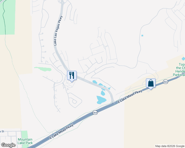 map of restaurants, bars, coffee shops, grocery stores, and more near 20 Strada Caruso in Henderson