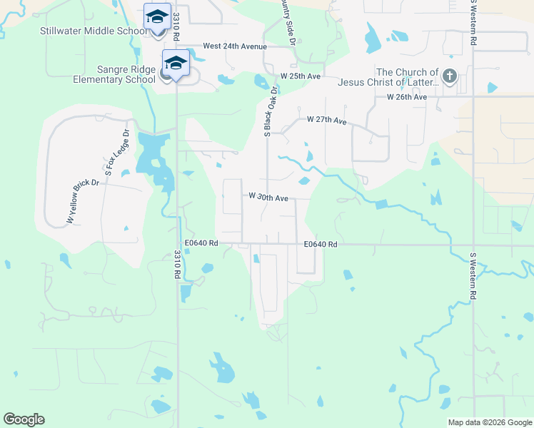 map of restaurants, bars, coffee shops, grocery stores, and more near 3009 Black Oak Drive in Stillwater