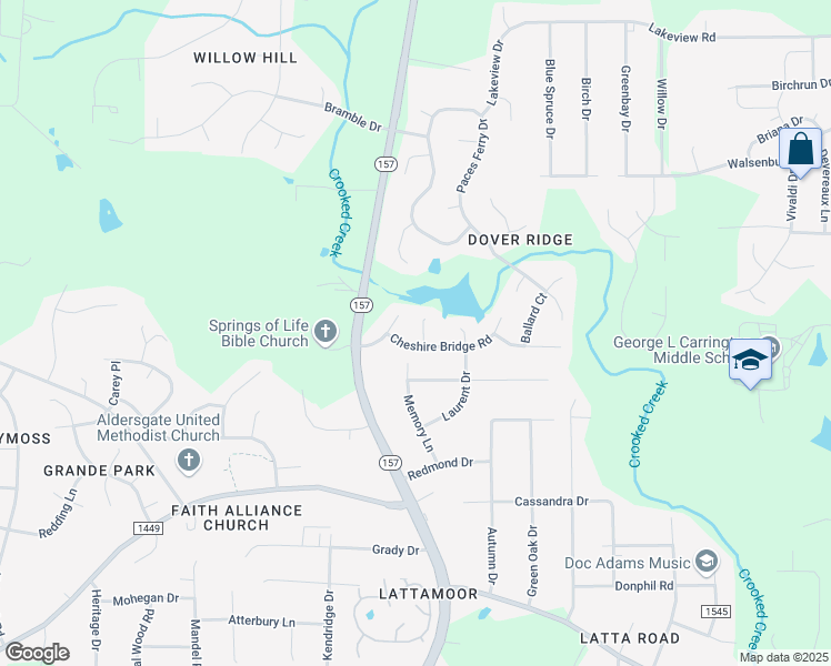map of restaurants, bars, coffee shops, grocery stores, and more near 3 Summer Ridge in Durham