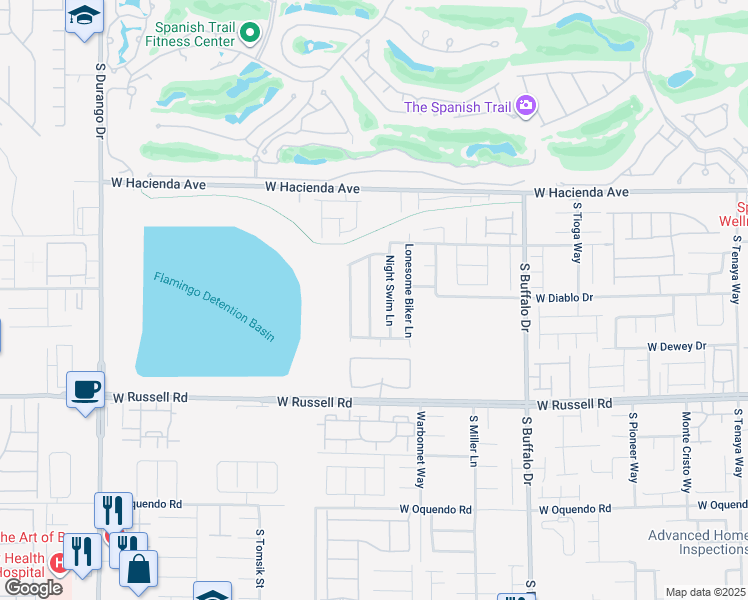 map of restaurants, bars, coffee shops, grocery stores, and more near 5508 Morning Swim Lane in Las Vegas