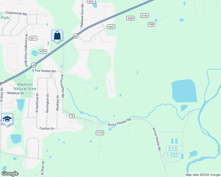 map of restaurants, bars, coffee shops, grocery stores, and more near 2861 Bridgeton Court in Fayetteville