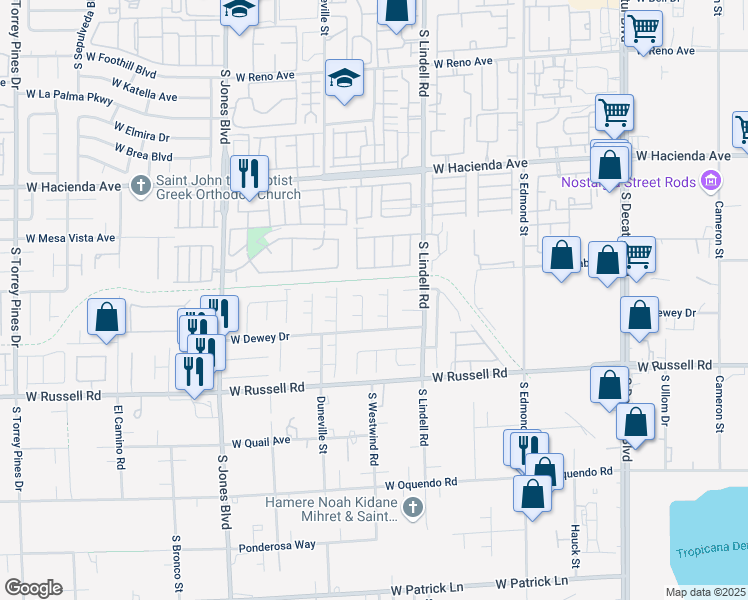 map of restaurants, bars, coffee shops, grocery stores, and more near 5534 Zachary Street in Las Vegas