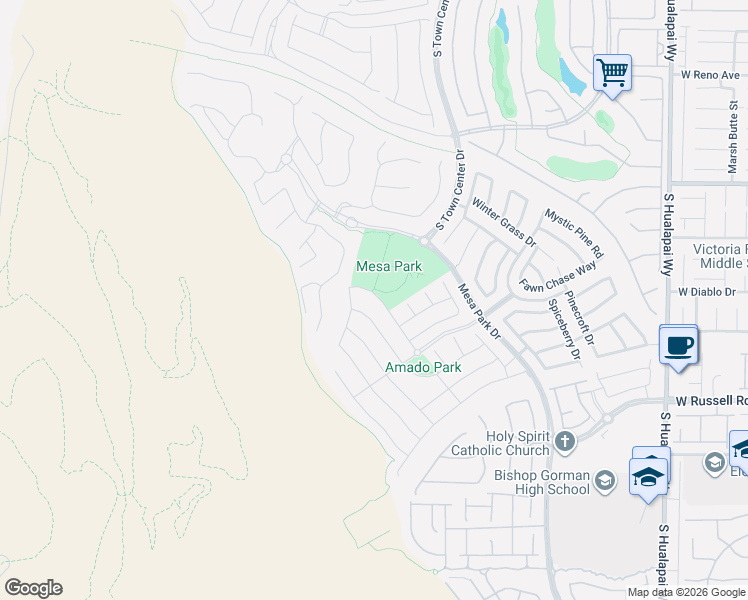 map of restaurants, bars, coffee shops, grocery stores, and more near 5501 Alden Bend Drive in Las Vegas