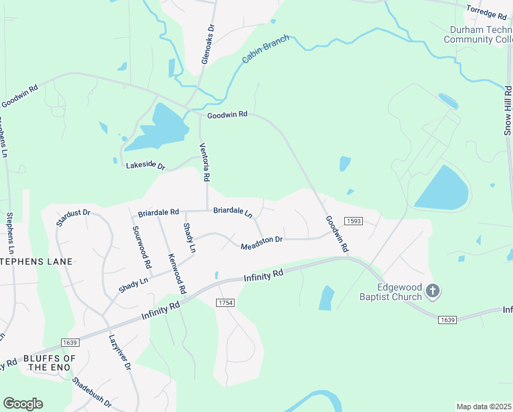 map of restaurants, bars, coffee shops, grocery stores, and more near 5205 Bardeck Drive in Durham