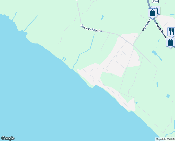 map of restaurants, bars, coffee shops, grocery stores, and more near 201 Waterside Drive in Harbinger