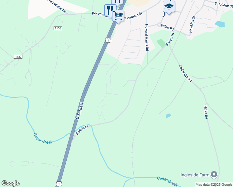 map of restaurants, bars, coffee shops, grocery stores, and more near in Franklinton