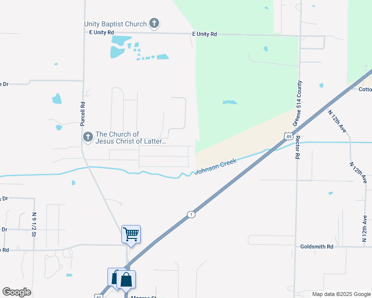 map of restaurants, bars, coffee shops, grocery stores, and more near 94 Gavin Drive in Paragould