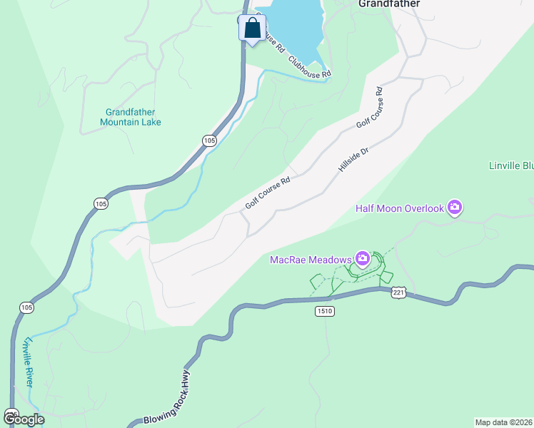 map of restaurants, bars, coffee shops, grocery stores, and more near 934 Hillside Drive in Linville