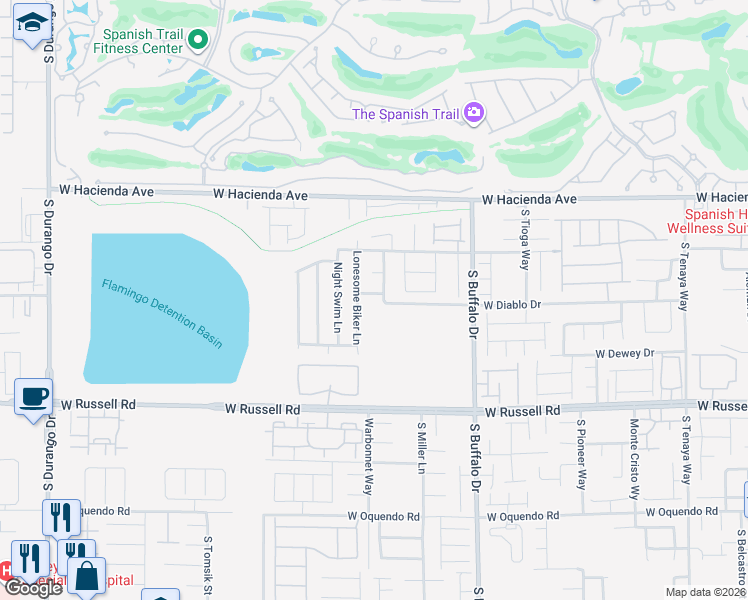 map of restaurants, bars, coffee shops, grocery stores, and more near 7987 Lone Jogger in Las Vegas