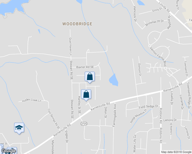 map of restaurants, bars, coffee shops, grocery stores, and more near 3566 Glen Lyon Drive in Winston-Salem