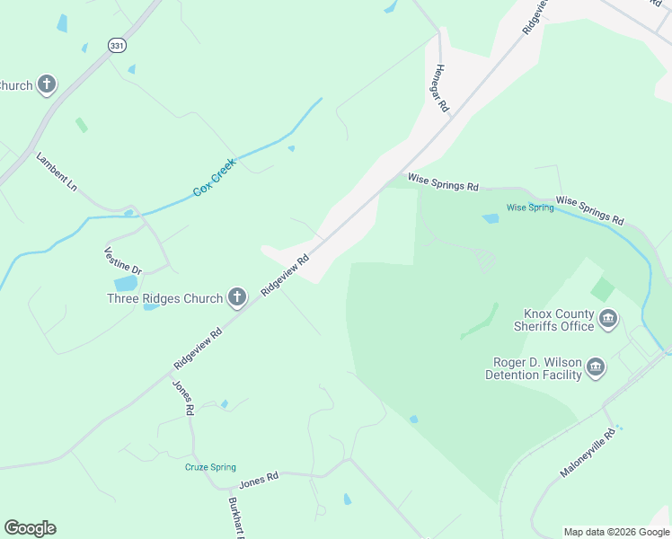 map of restaurants, bars, coffee shops, grocery stores, and more near 6724 Ridgeview Road in Knoxville