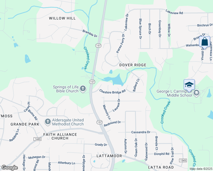 map of restaurants, bars, coffee shops, grocery stores, and more near 7 Summer Ridge in Durham