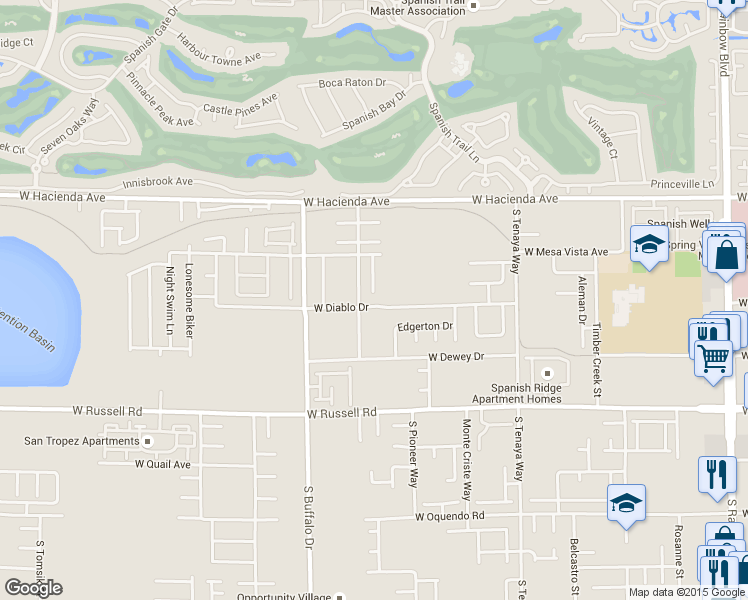 map of restaurants, bars, coffee shops, grocery stores, and more near 7689 West Diablo Drive in Las Vegas