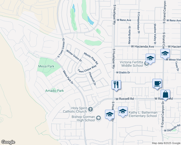 map of restaurants, bars, coffee shops, grocery stores, and more near 5506 Spiceberry Drive in Las Vegas