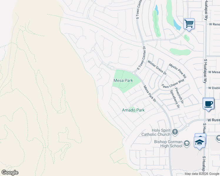 map of restaurants, bars, coffee shops, grocery stores, and more near 5489 Atrium Woods Lane in Las Vegas