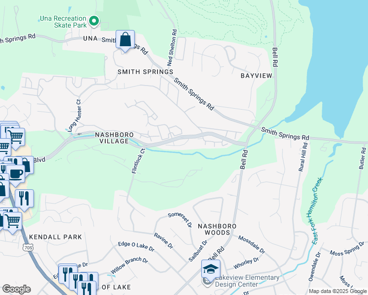 map of restaurants, bars, coffee shops, grocery stores, and more near 1949 Nashboro Boulevard in Nashville