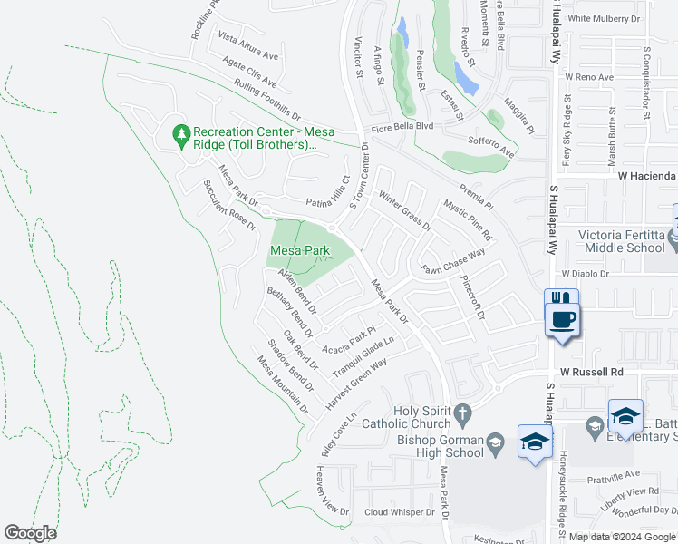 map of restaurants, bars, coffee shops, grocery stores, and more near 5484 Sentinel Point Court in Las Vegas