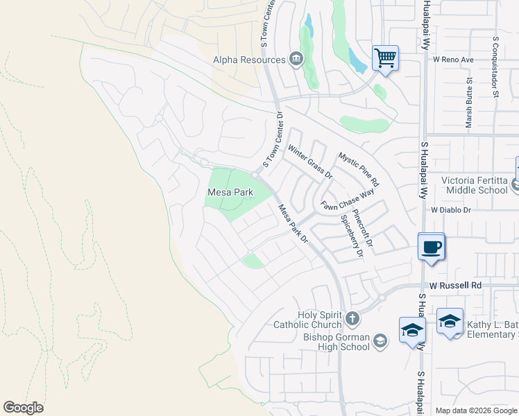 map of restaurants, bars, coffee shops, grocery stores, and more near 5484 Sentinel Point Court in Las Vegas