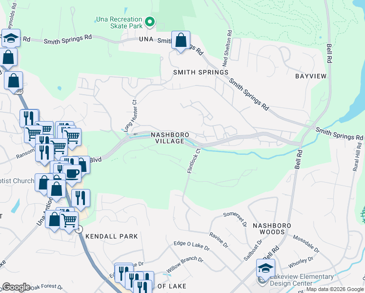 map of restaurants, bars, coffee shops, grocery stores, and more near in Nashville