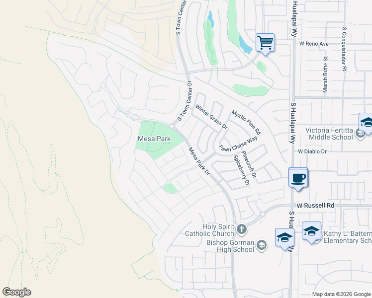 map of restaurants, bars, coffee shops, grocery stores, and more near 5478 Bristol Grove Lane in Las Vegas