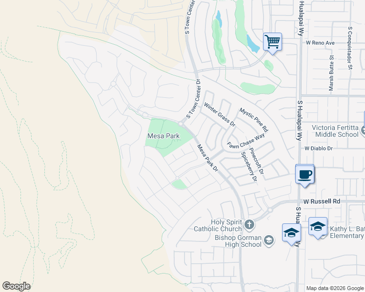 map of restaurants, bars, coffee shops, grocery stores, and more near 5491 Sentinel Point Court in Las Vegas